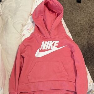 Nike Kids Hoodie in Pink and White